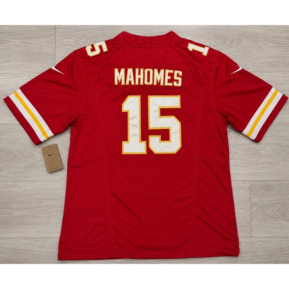 Kansas City Chiefs MLB Patrick Mahomes #15 Jersey Red Size L